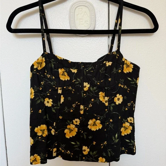 AQUA x Kristopher Block | Floral Corset Top, S - Picture 2 of 5